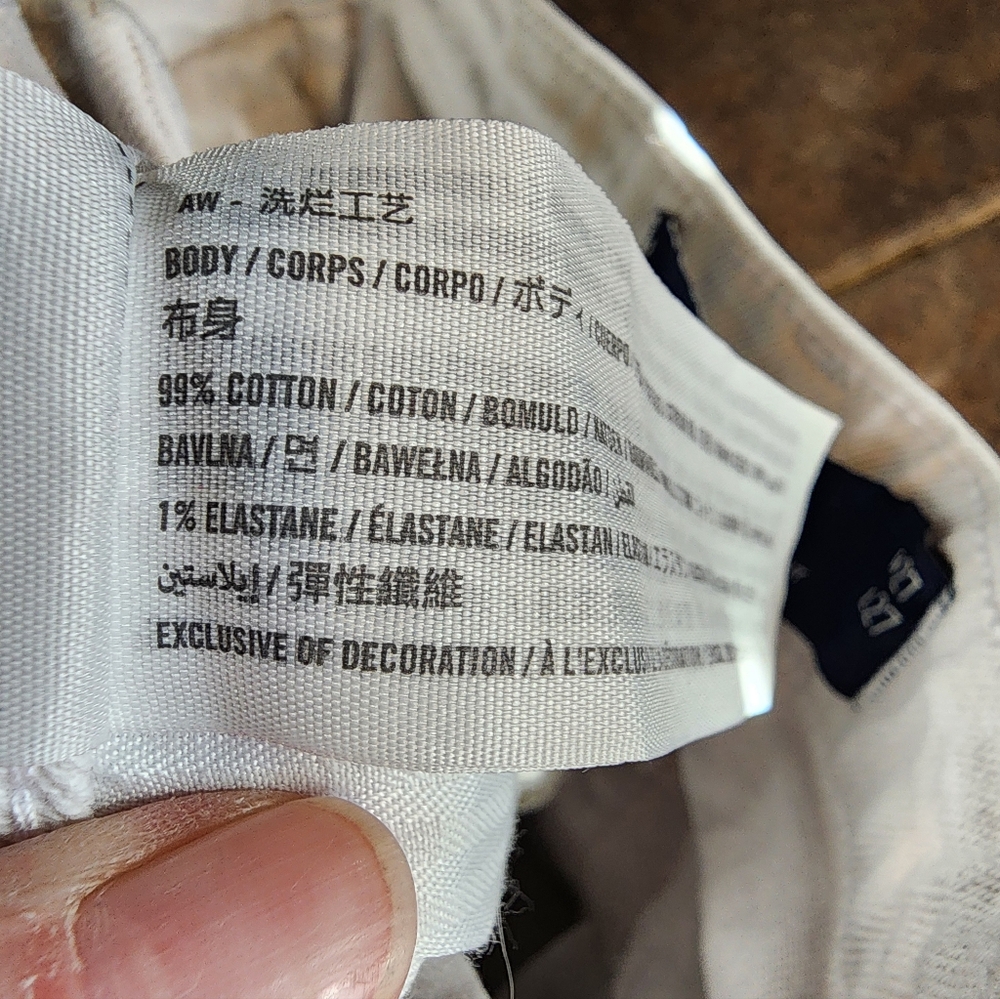 Hollister 27x27 Jeans High Rise Patchwork Vintage Straight Stretch White Beige - Picture 8 of 9